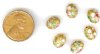 6 9mm Gold Cloisonné Ovals